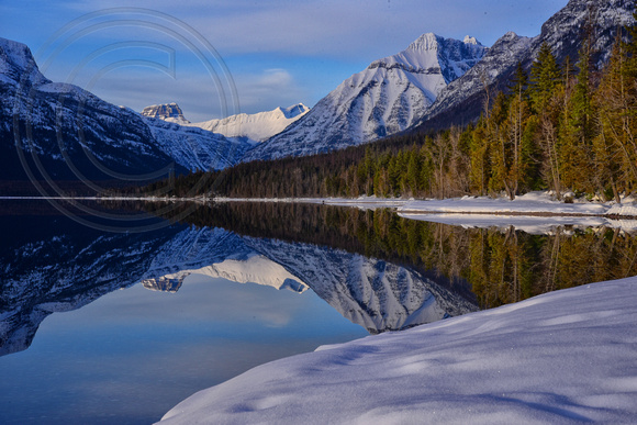 Glacier Park Lake McDonald Winter Landscape