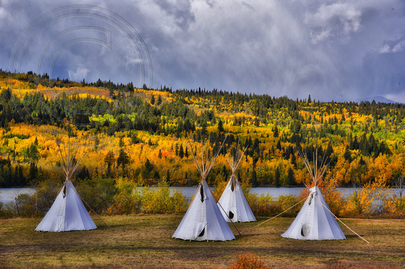 Montana Tee-pees. Blackfeet Indian Reservation